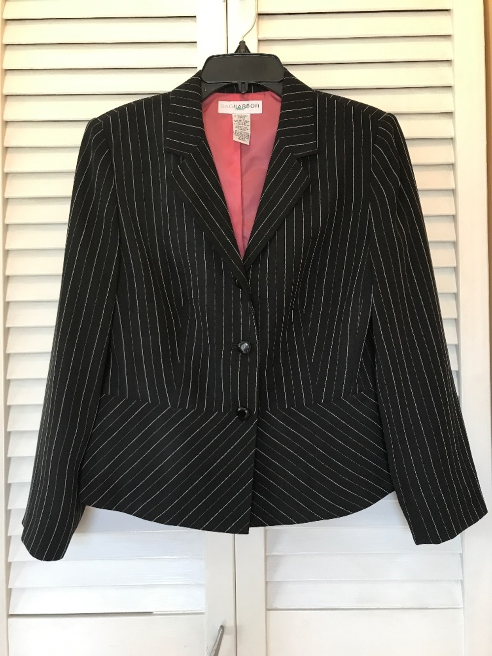 Striped Blazer- Peplum! EUC